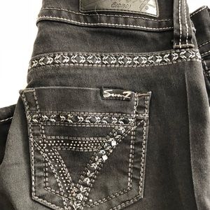 Seven7 black denim skinny jeans